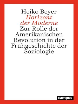 cover image of Horizont der Moderne